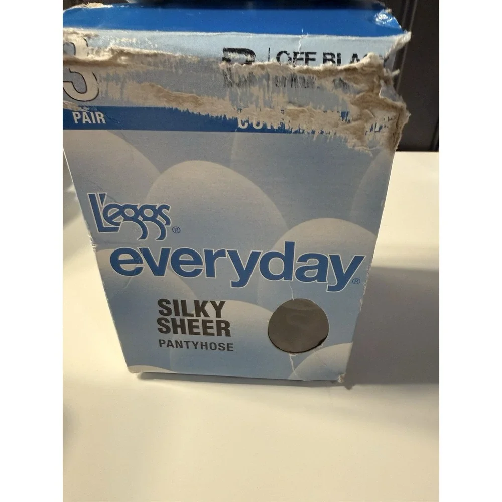 L'eggs 2 Pair Everyday Silky Sheer Off Black 1 Pair Silky Sheer Box Is Missing 1